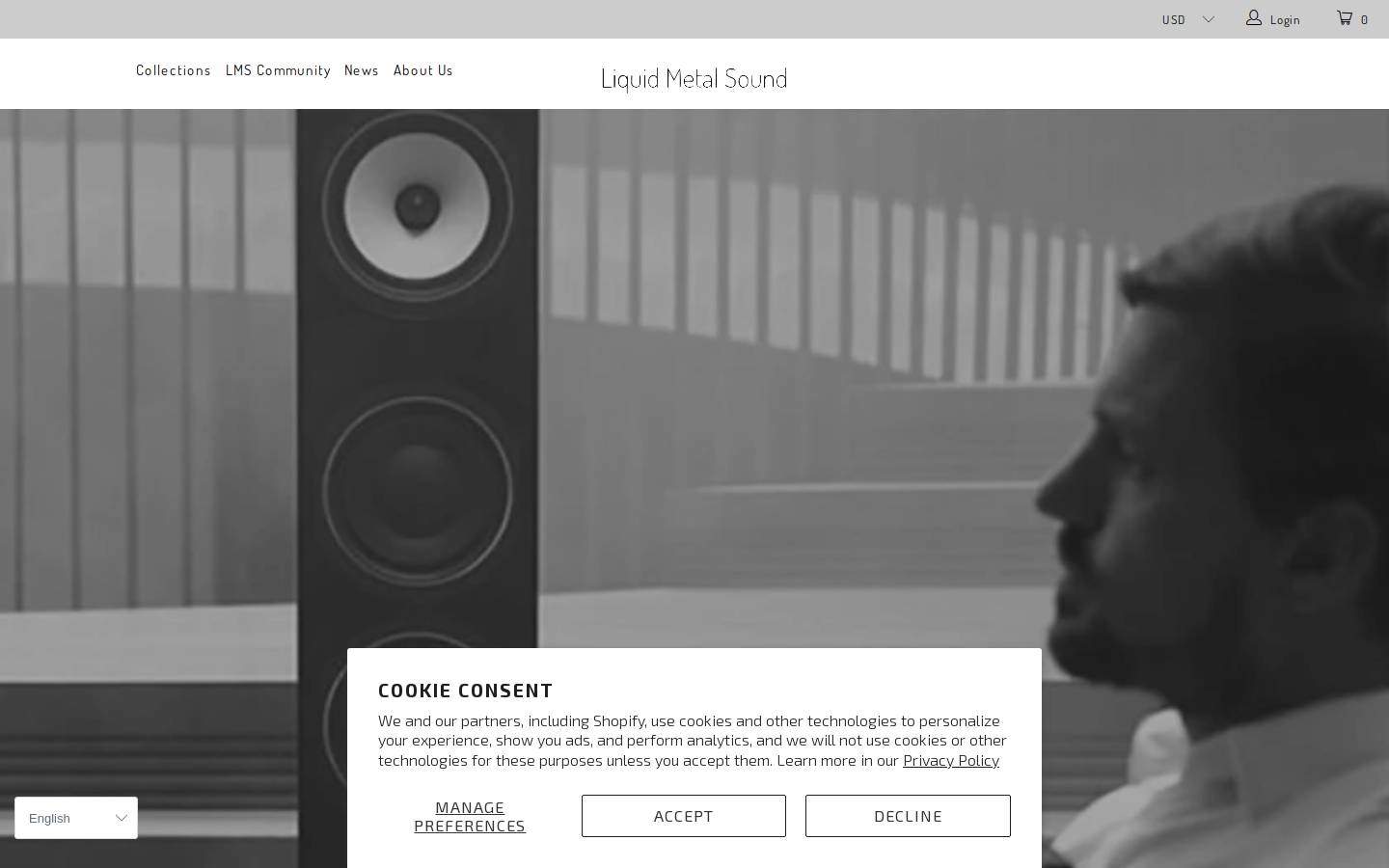 liquidmetalsound.com homepage screenshot