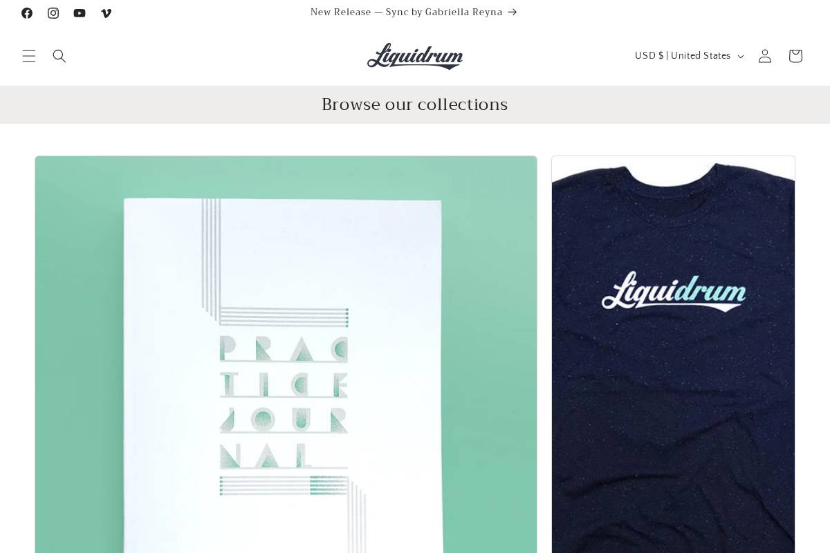 liquidrum.com homepage screenshot