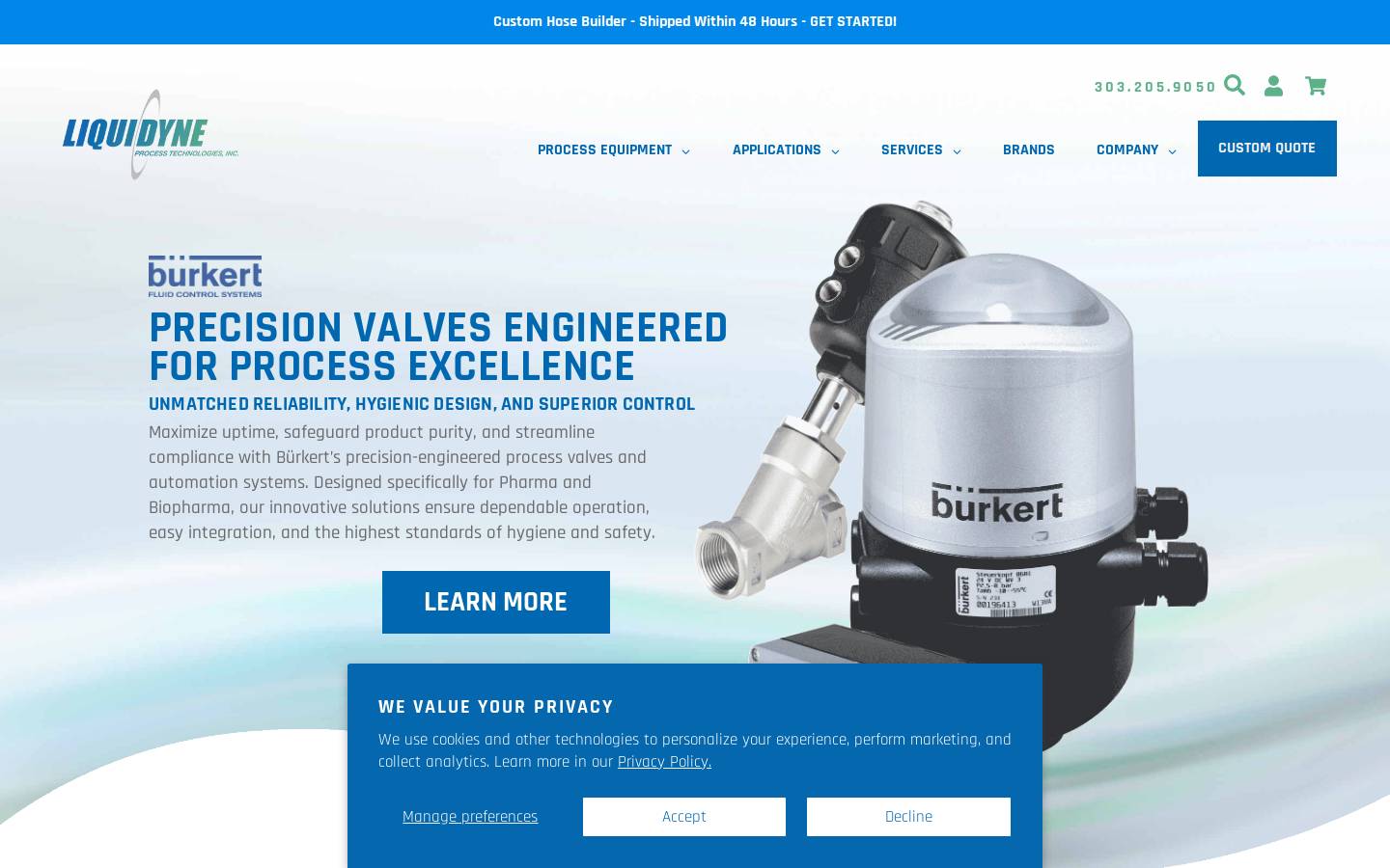 liquidyneusa.com homepage screenshot