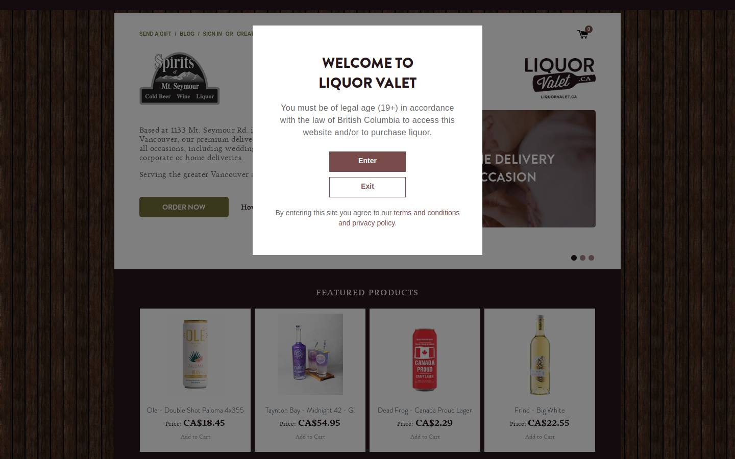 liquordeliverybc.com homepage screenshot