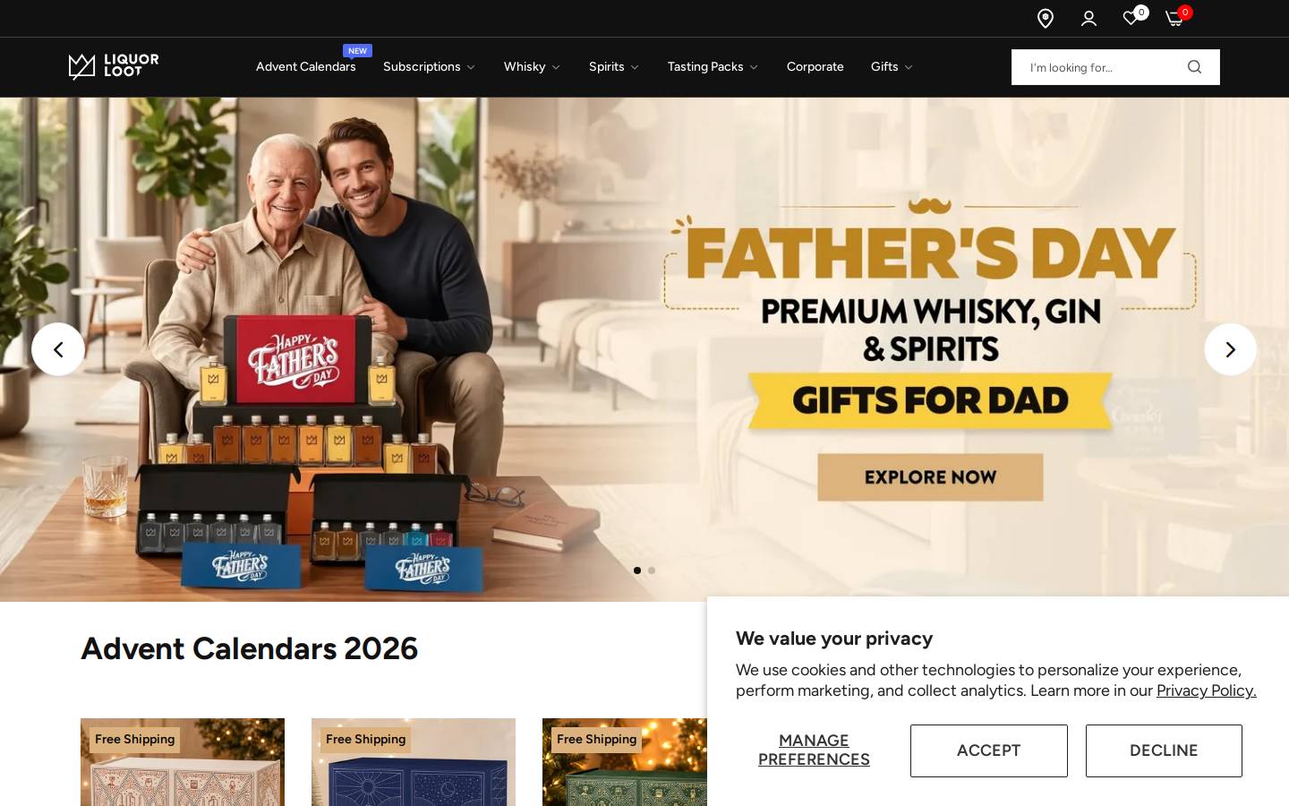 liquorloot.com homepage screenshot