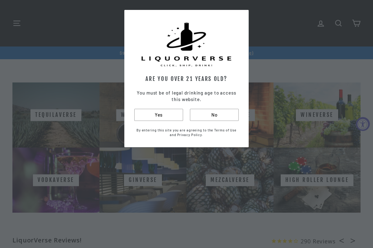 Liquorverse homepage screenshot