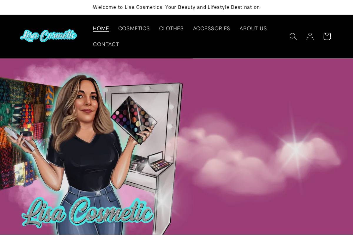 lisa-cosmetics.com homepage screenshot