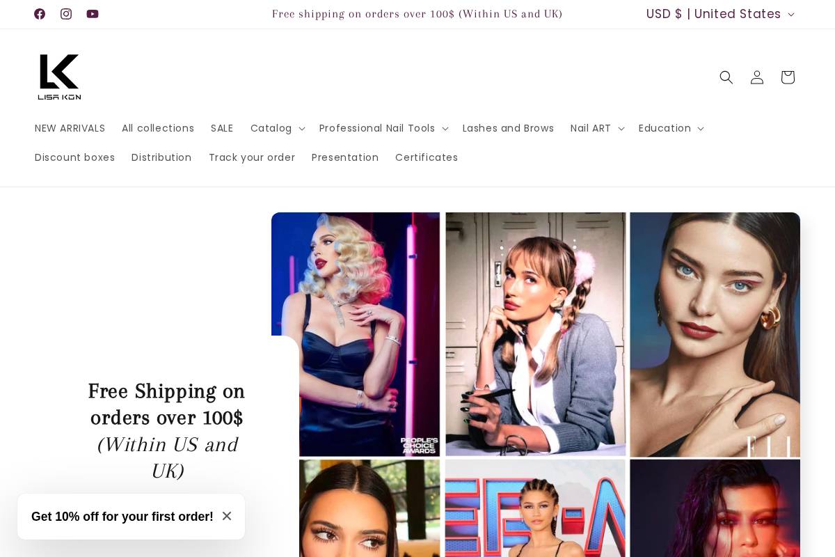 lisakon.com homepage screenshot