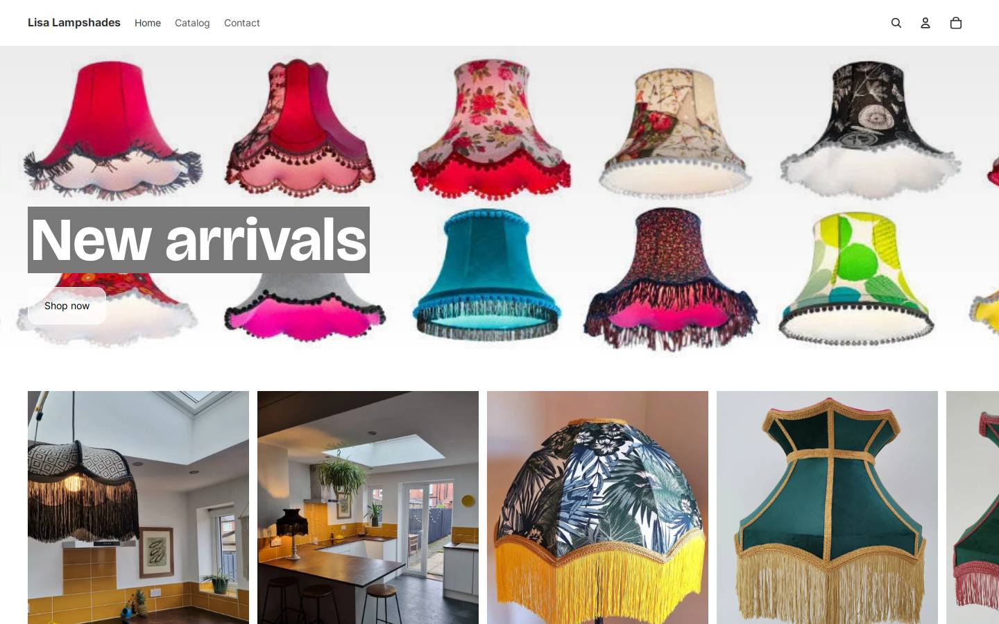lisalampshades.com homepage screenshot