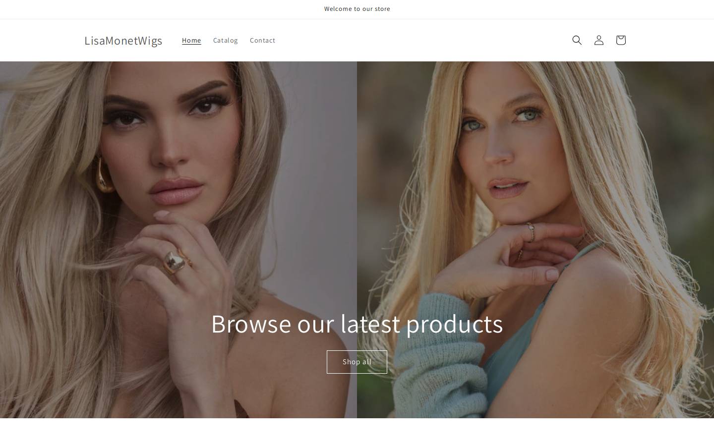 lisamonetwigs.com homepage screenshot