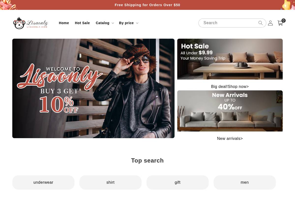 Lisaonly homepage screenshot