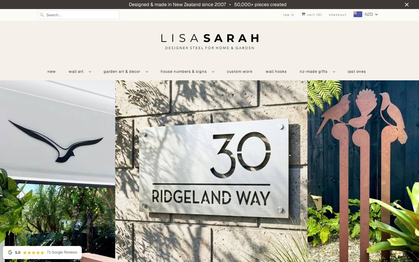 lisasarah.com homepage screenshot