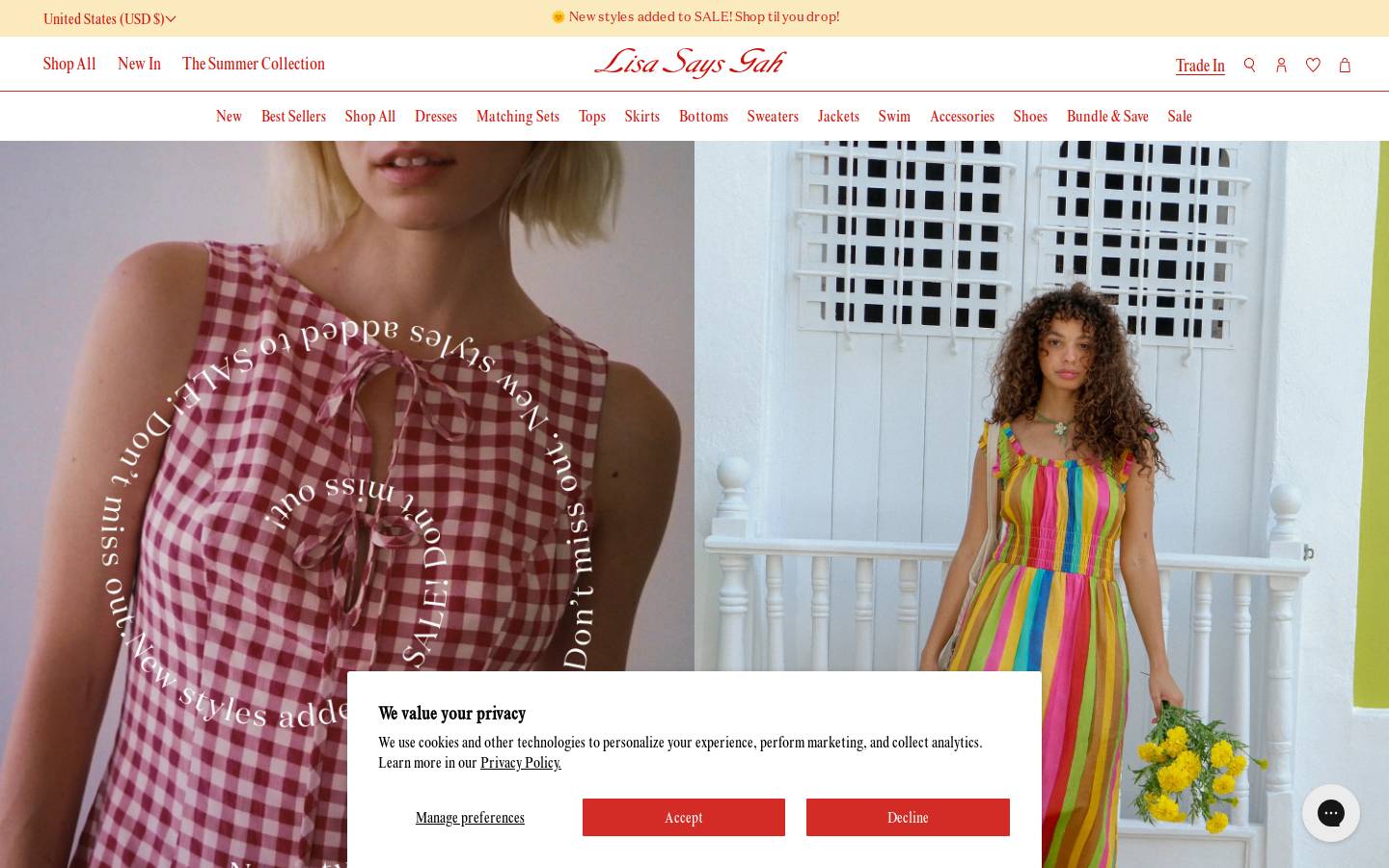 Lisa Says Gah homepage screenshot