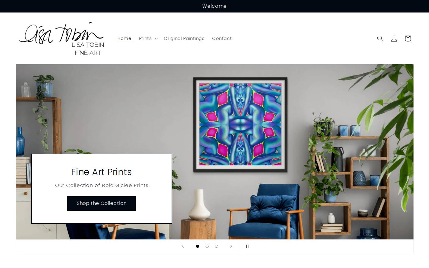 lisatobin.art homepage screenshot