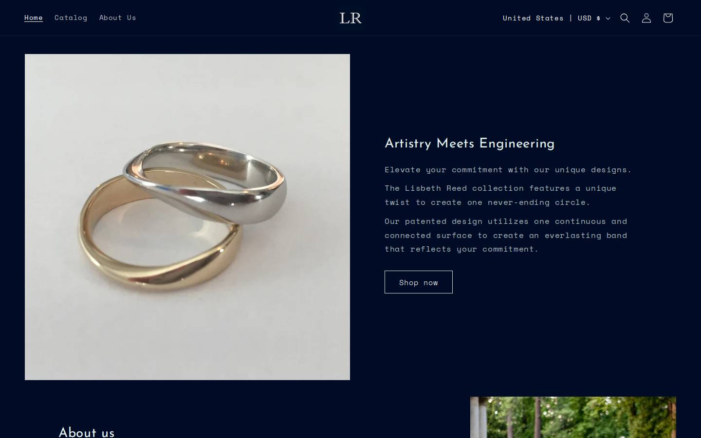 lisbethreed.com homepage screenshot