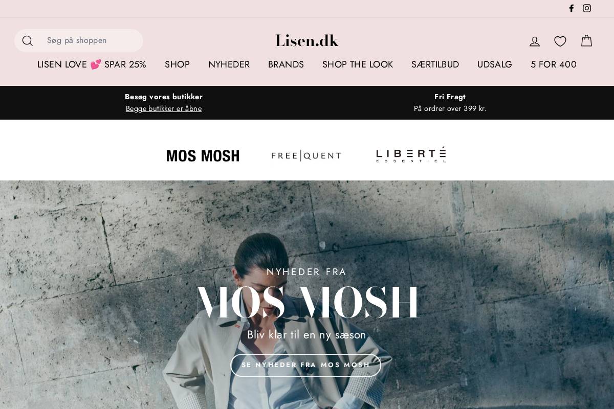 Lisen homepage screenshot