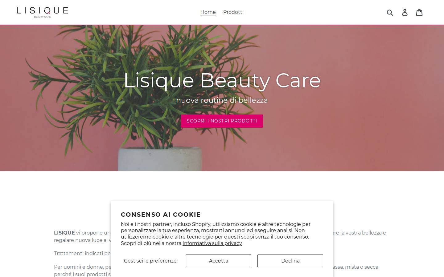 lisique.it homepage screenshot