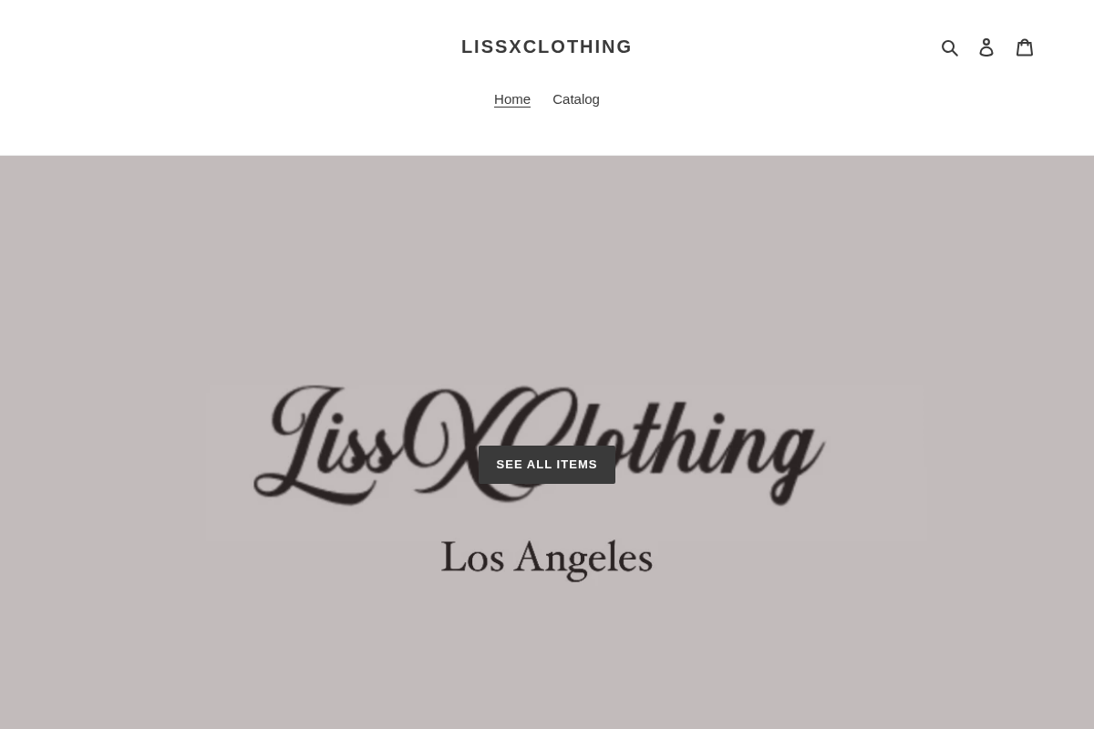 lissxclothing.com homepage screenshot