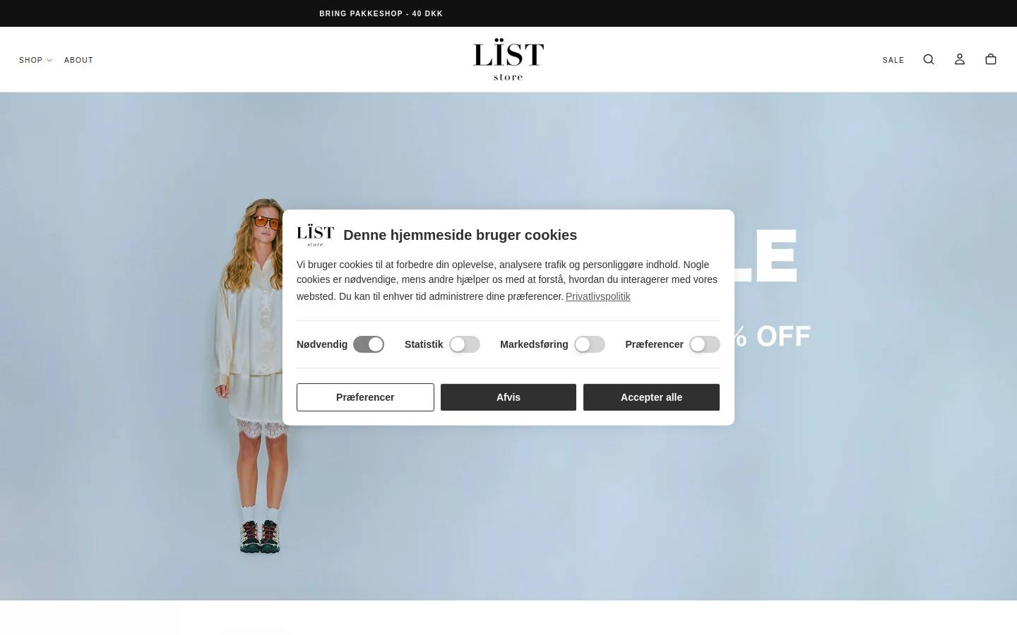 Liststore homepage screenshot