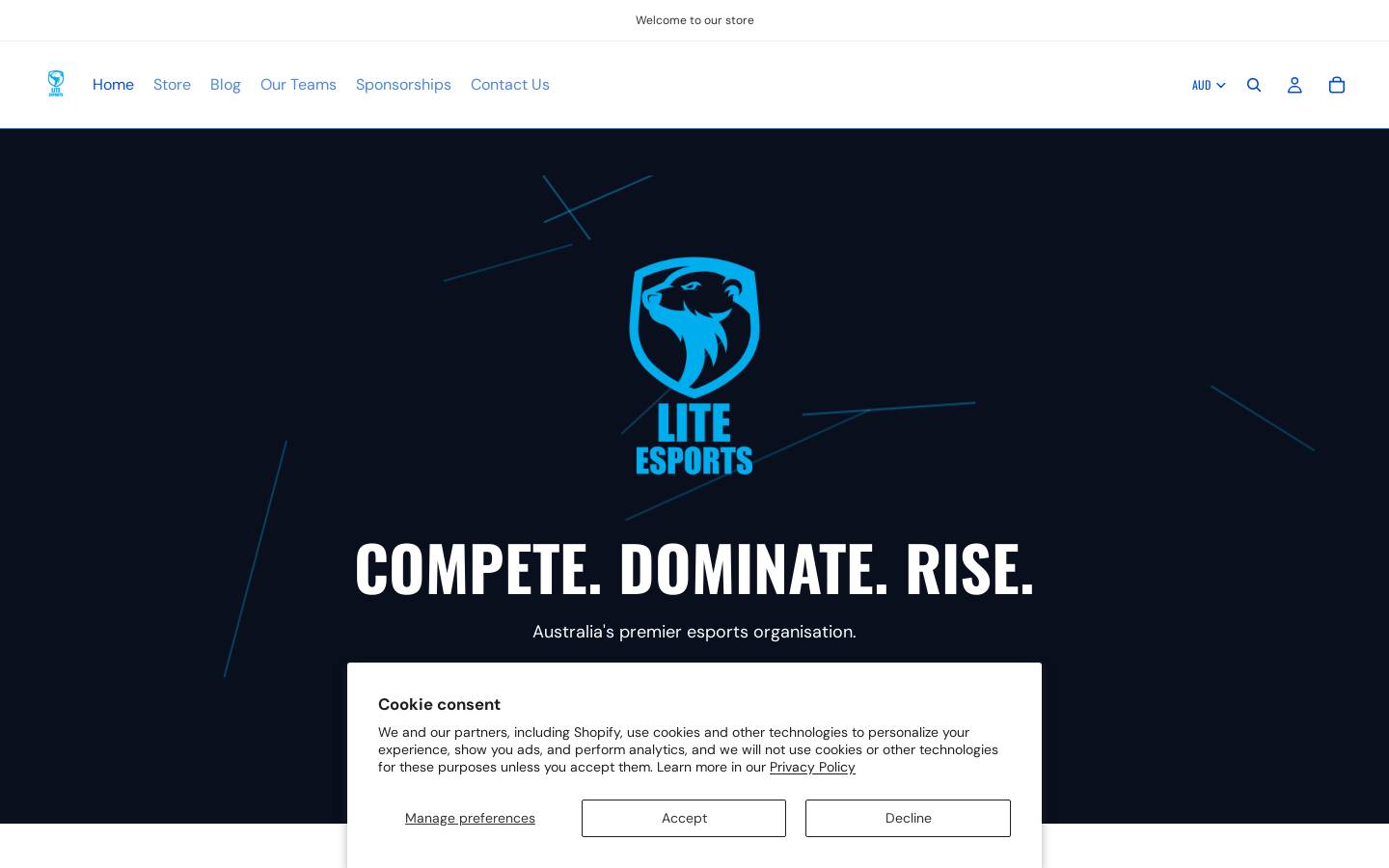 liteesports.com homepage screenshot