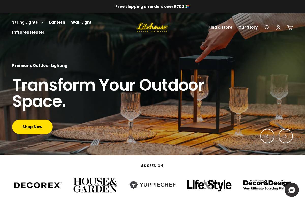 litehouse.co.za homepage screenshot