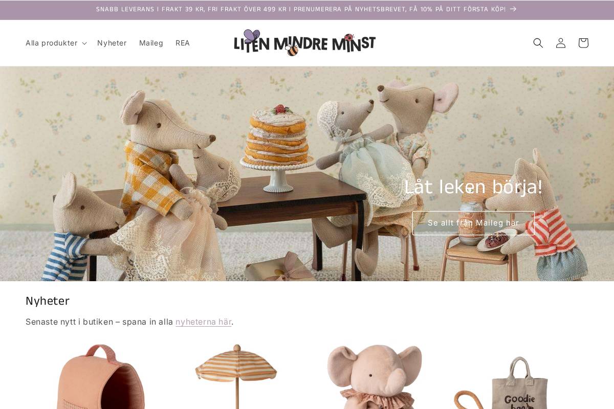 LITEN MINDRE MINST homepage screenshot