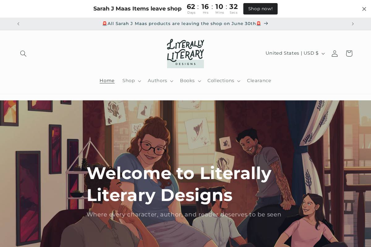 literallyliterarydesigns.com homepage screenshot
