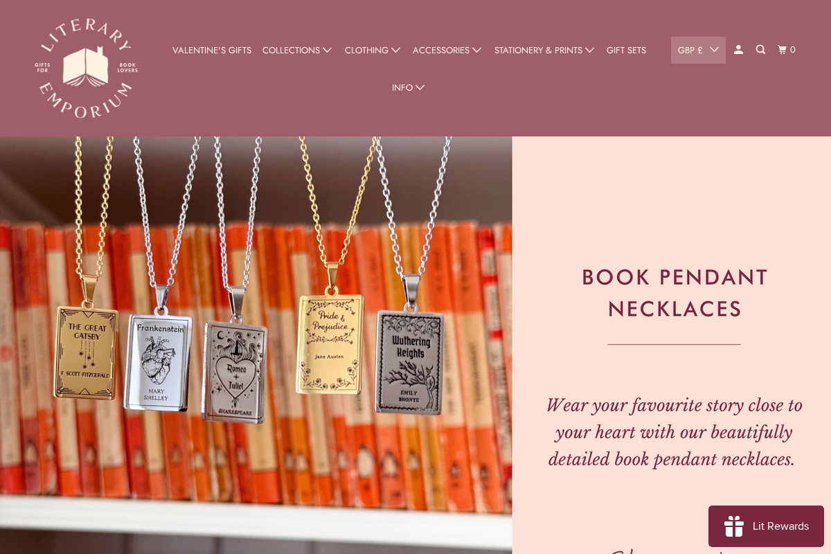 Literaryemporium homepage screenshot