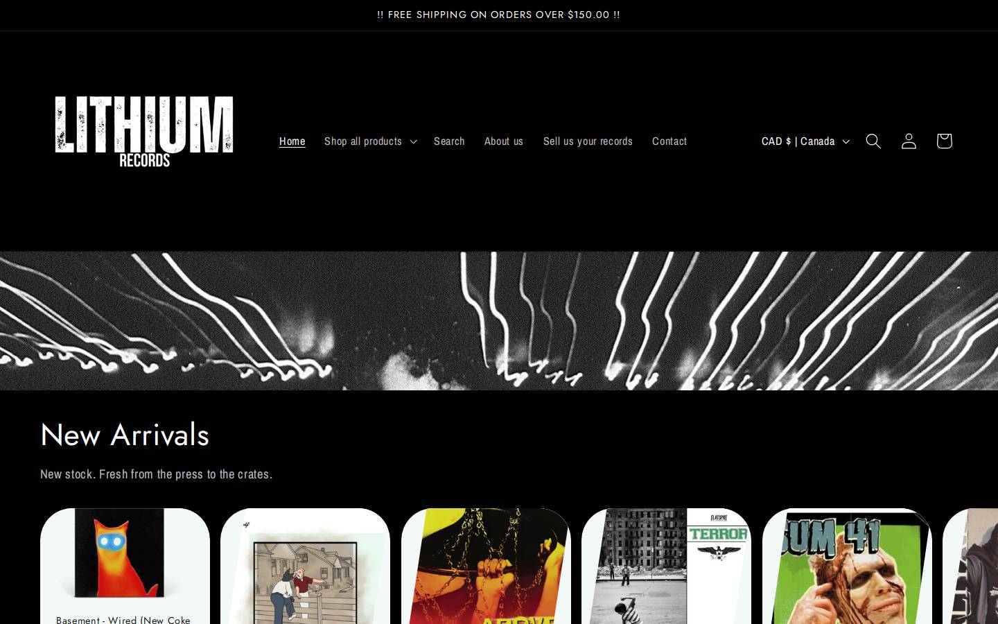 lithiumrecords.ca homepage screenshot