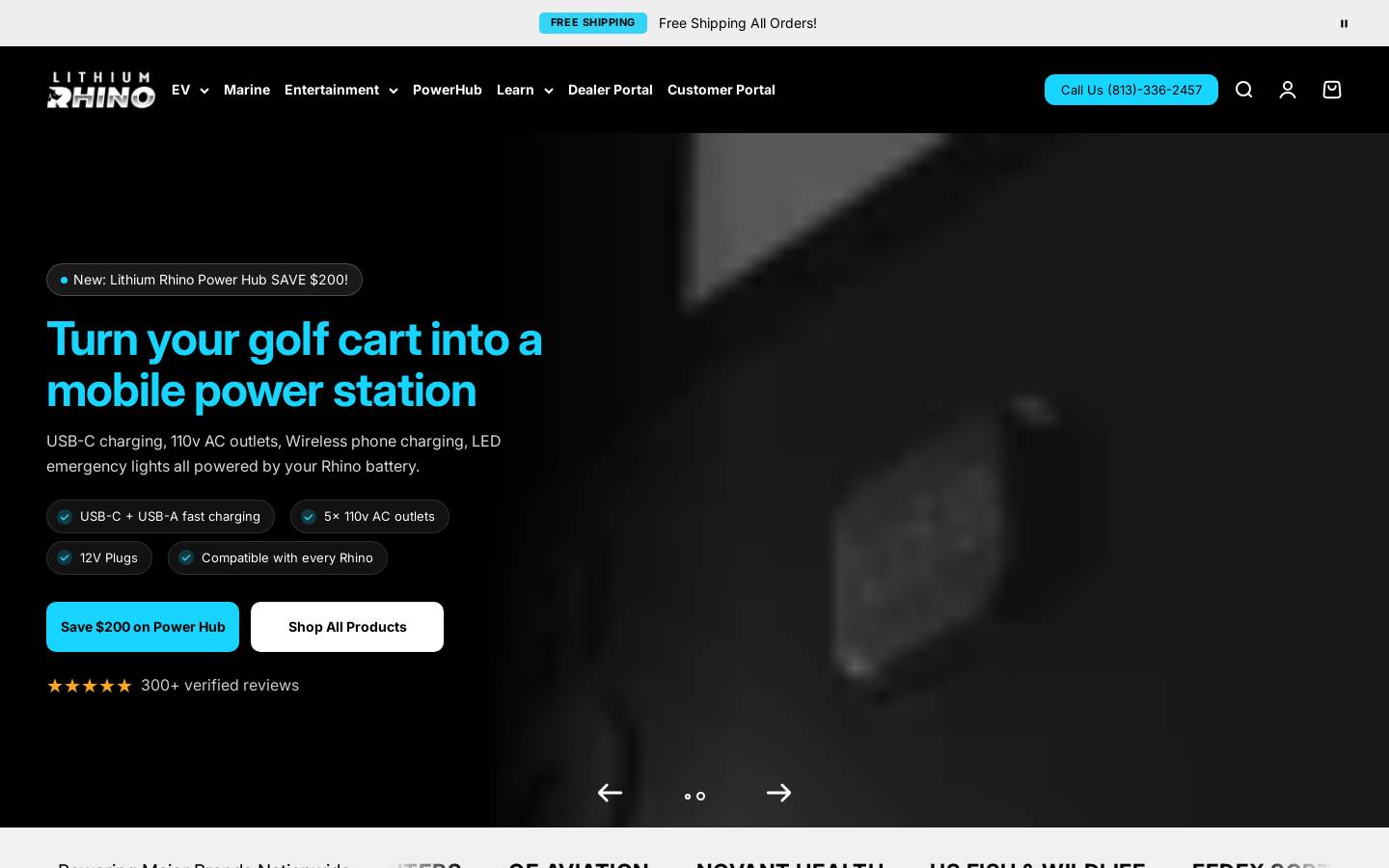 lithiumrhino.com homepage screenshot