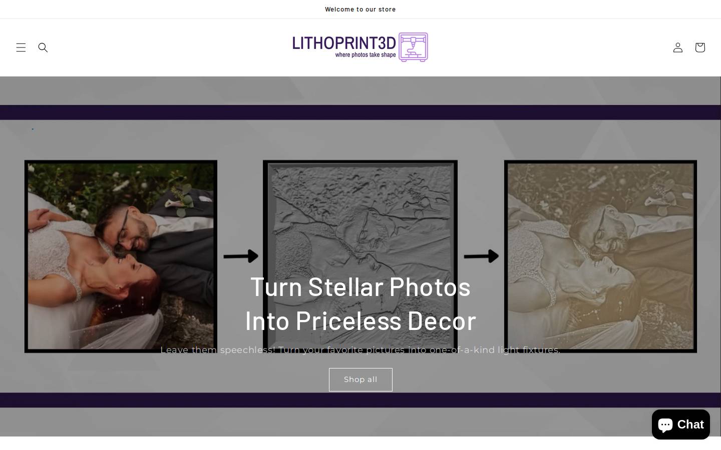 lithoprint3d.com homepage screenshot
