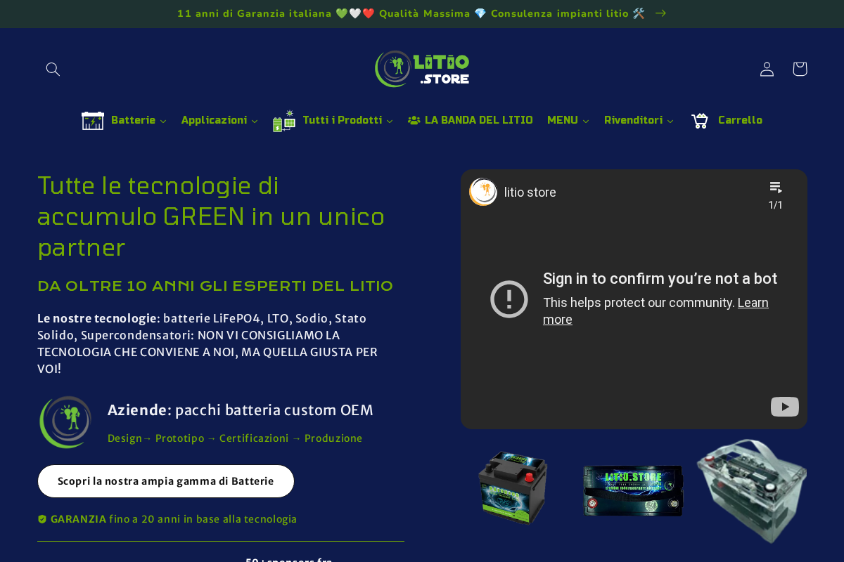 litio.store homepage screenshot