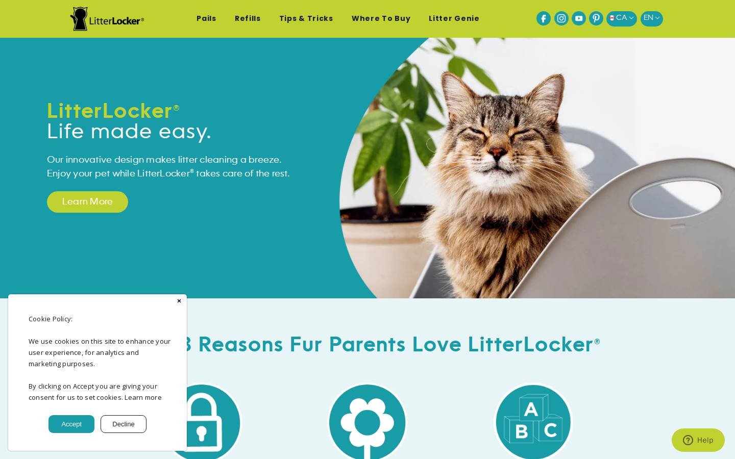 litterlocker.ca homepage screenshot