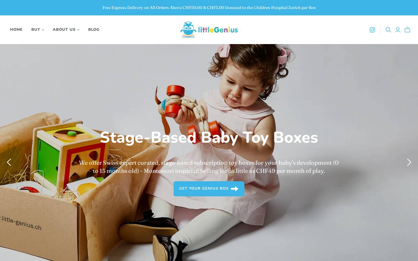 little-genius.ch homepage screenshot
