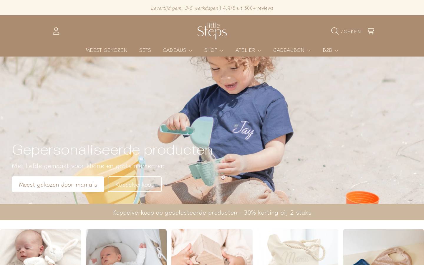Little Steps homepage screenshot