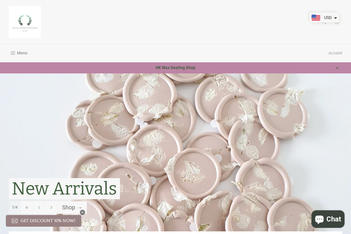 Little Added Touches homepage screenshot