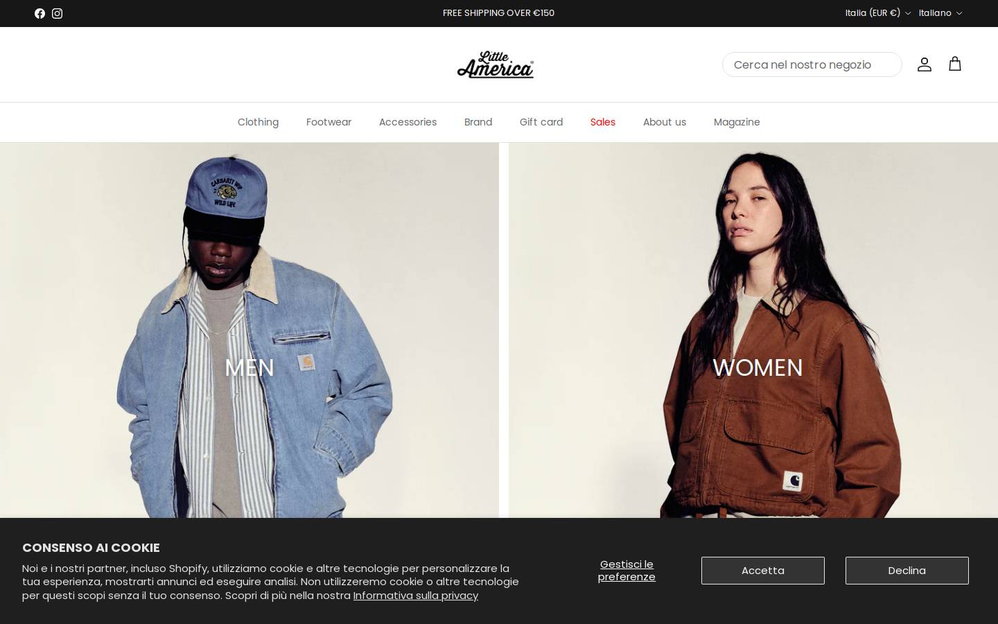 Little America Women homepage screenshot