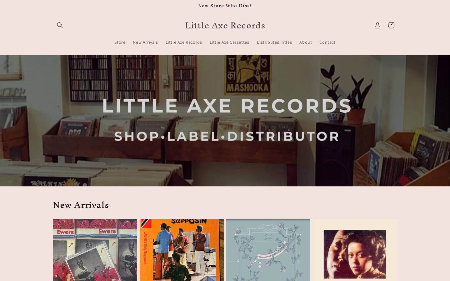 littleaxerecords.com homepage screenshot