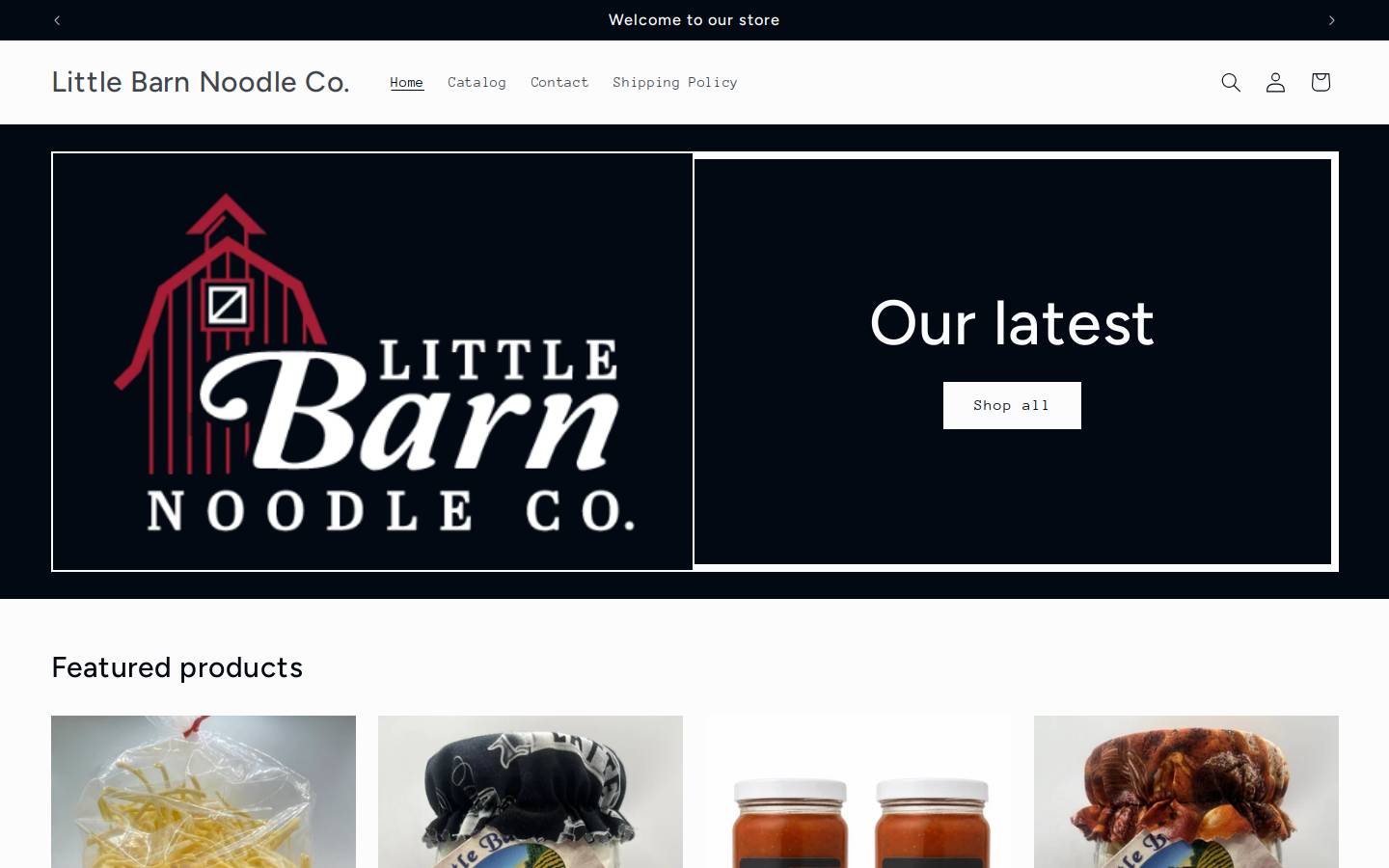 littlebarnnoodles.com homepage screenshot
