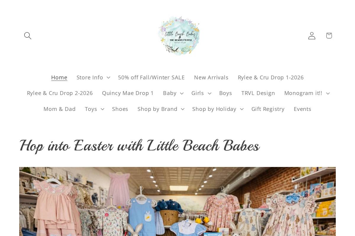 littlebeachbabesboutique.com homepage screenshot