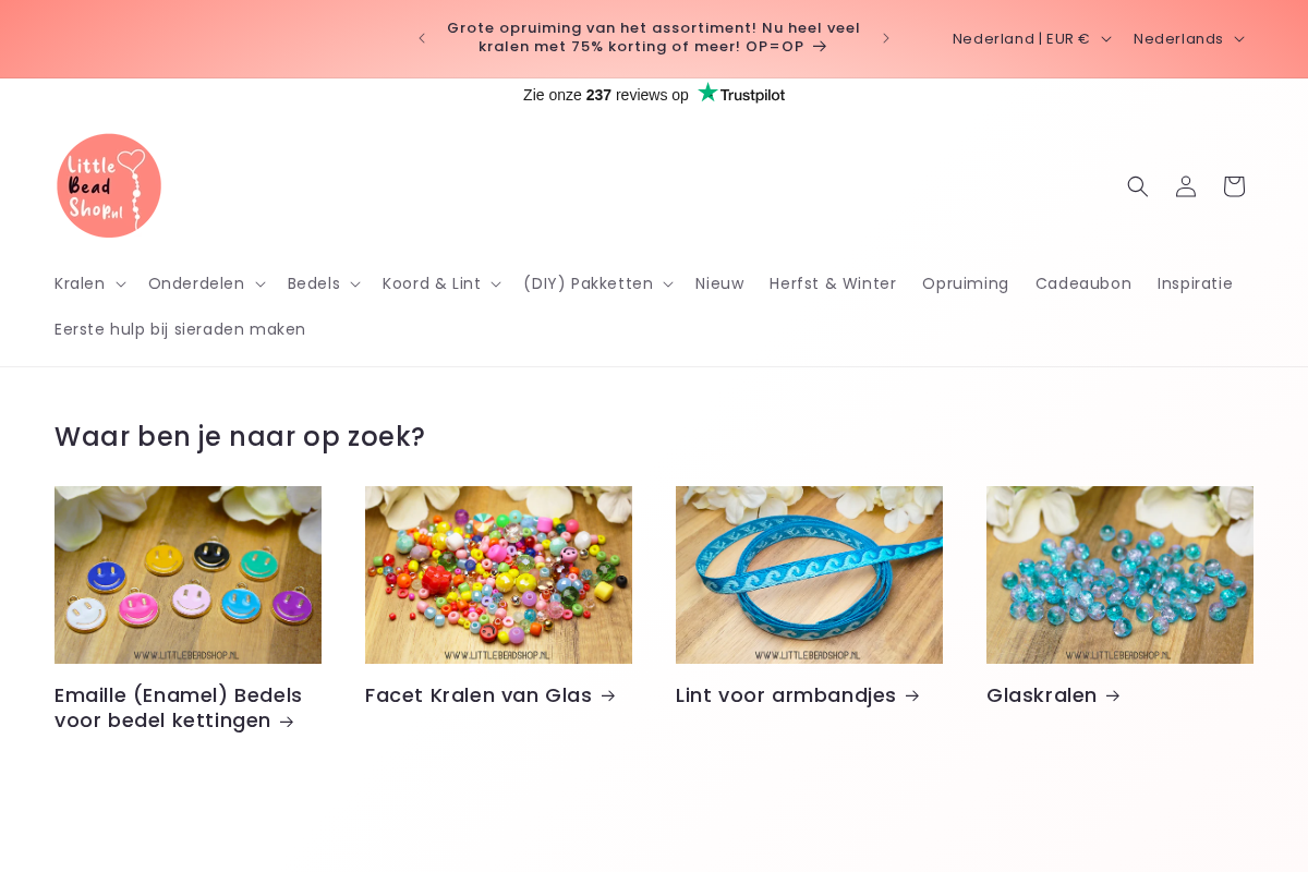 Kralenwebshop Little Bead Shop homepage screenshot