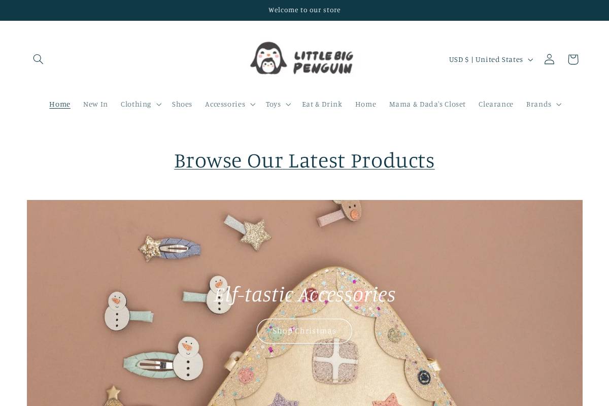 littlebigpenguin.com homepage screenshot