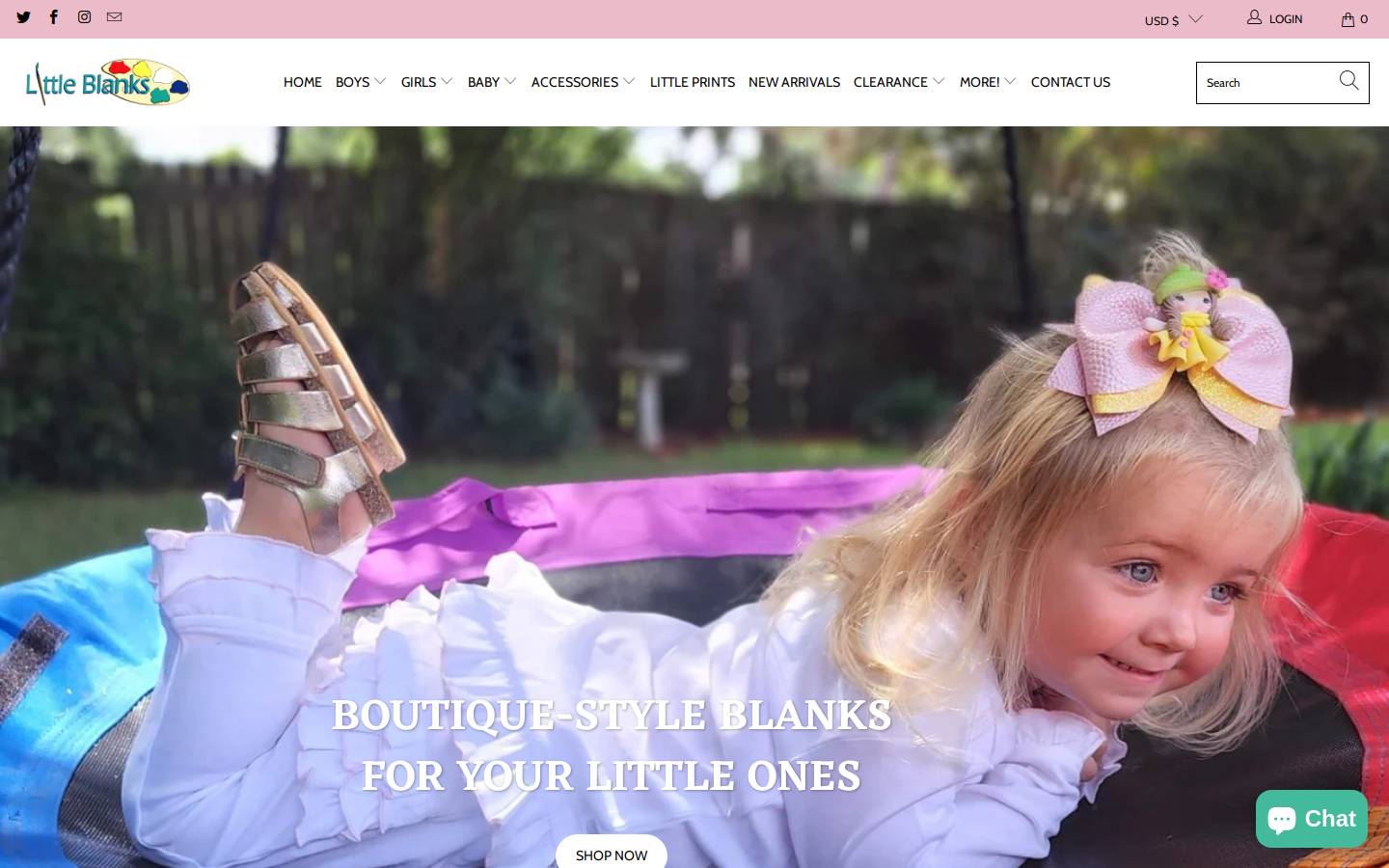littleblanks.com homepage screenshot