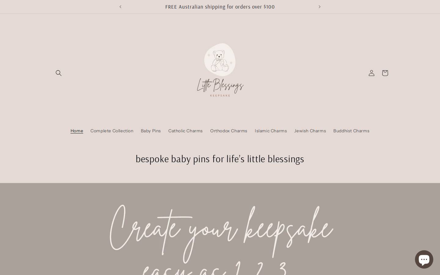 littleblessingskeepsake.com.au homepage screenshot