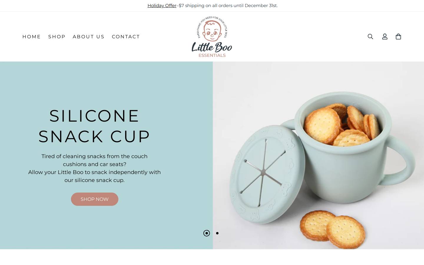 littlebooessentials.com homepage screenshot