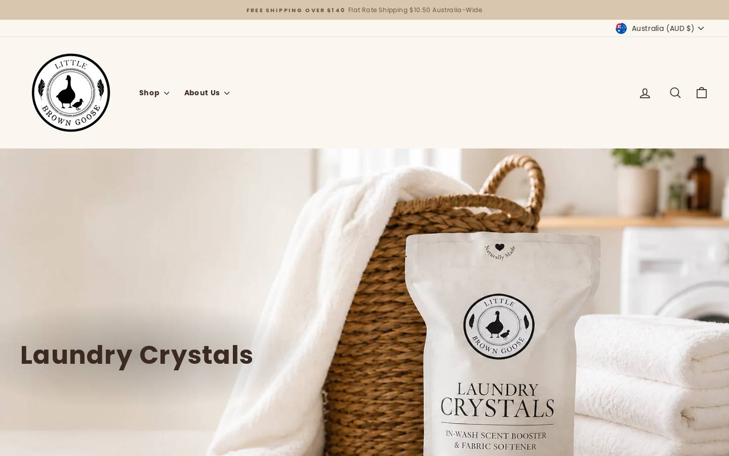 littlebrowngoose.com.au homepage screenshot