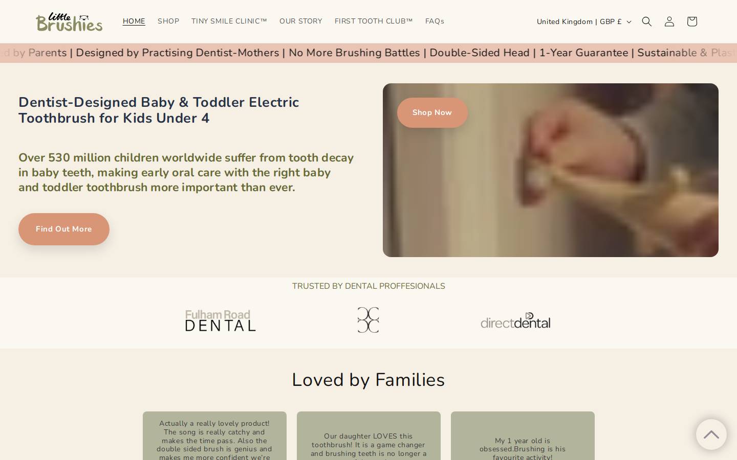 littlebrushies.com homepage screenshot