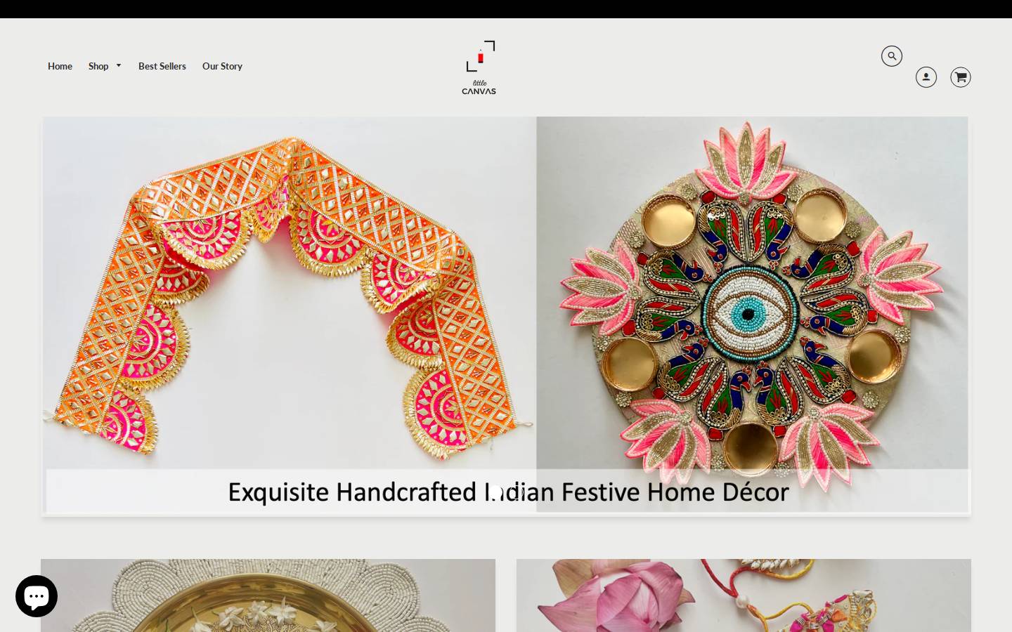 littlecanvas.in homepage screenshot