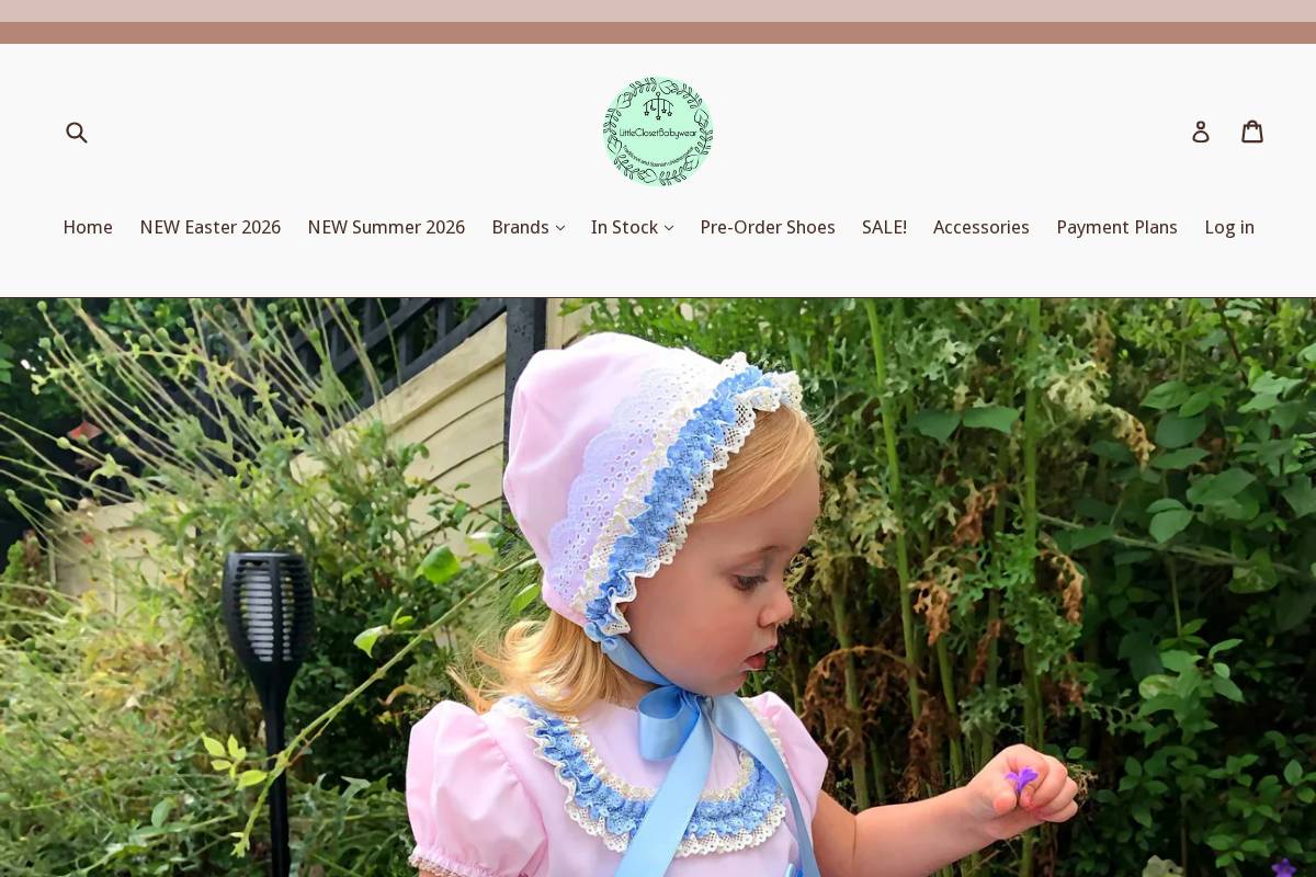 littleclosetbabywear.com homepage screenshot