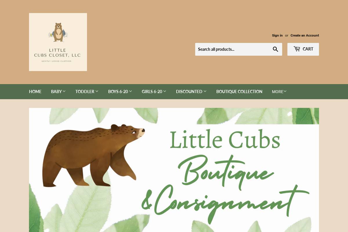 littlecubsclosetllc.com homepage screenshot