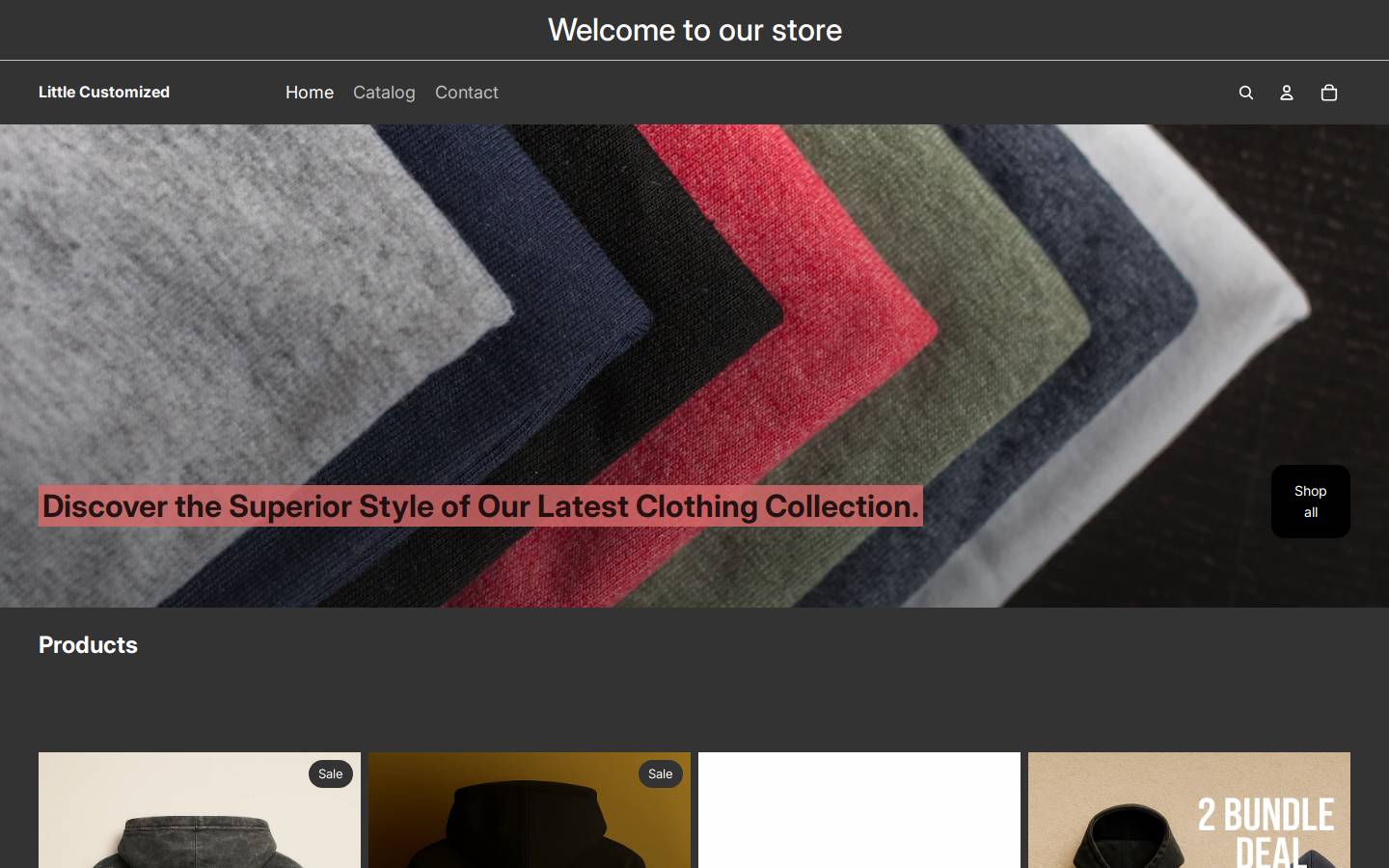 littlecustomized.com homepage screenshot