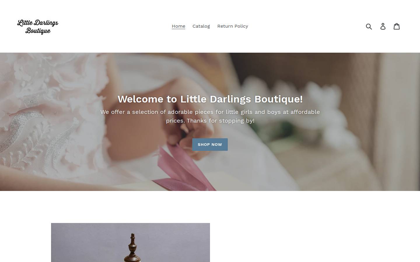 littledarlingsboutiqueshop.com homepage screenshot