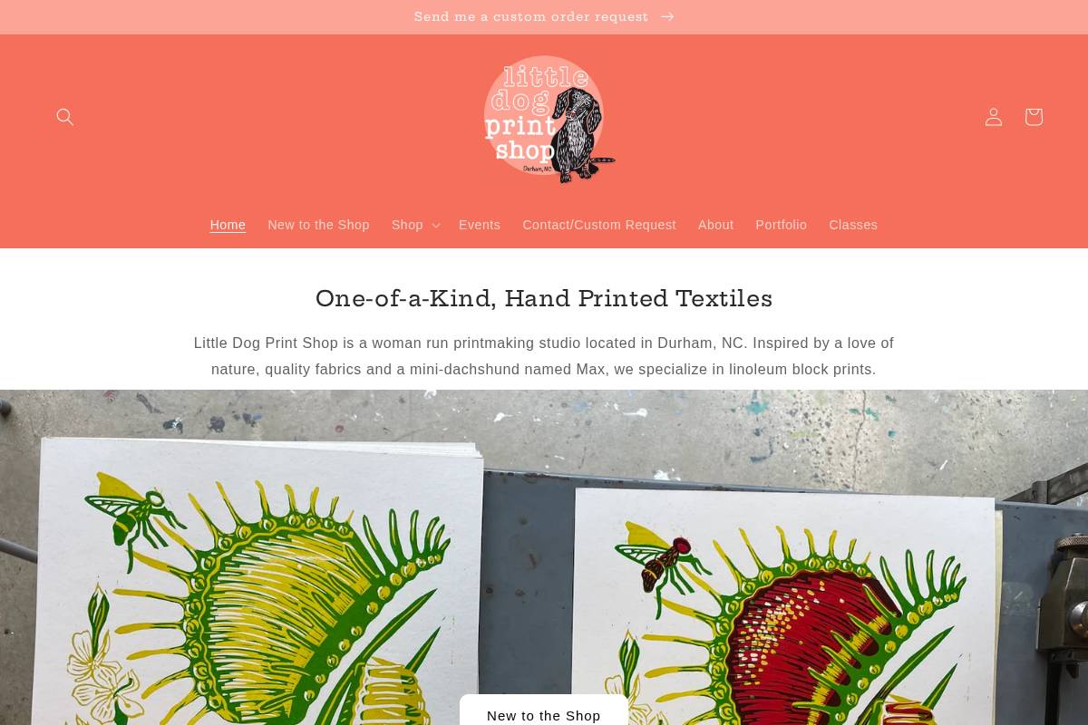 littledogprintshop.com homepage screenshot