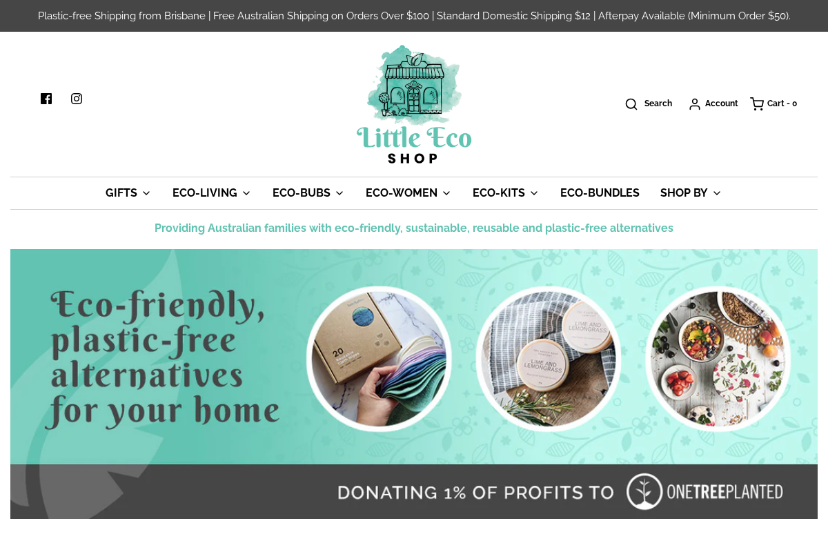 Little Eco Shop homepage screenshot